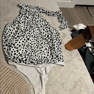 Express Leopard Print blouse body suit